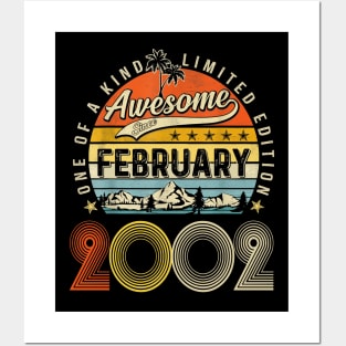 Awesome Since February 2002 Vintage 21st Birthday Posters and Art